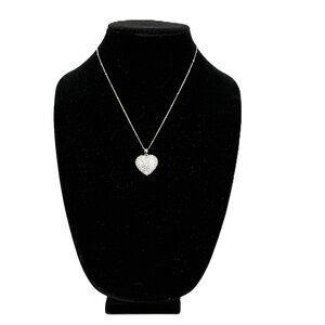 Tazza  Heart Pendant with Fashion Diamond Necklace and Earring Set